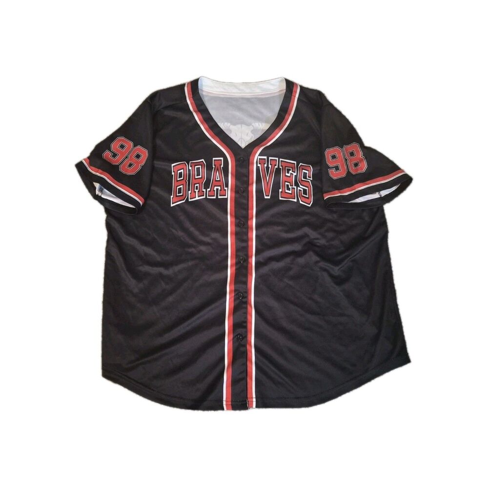 Braves Morgan Wallen 98 Baseball Jersey 2XL Country Music Atlanta Georgia